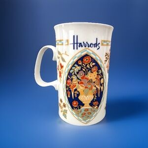 Harrods England Fine Bone China Coffee Tea Cup Mug Renowned Food Hall Tiles